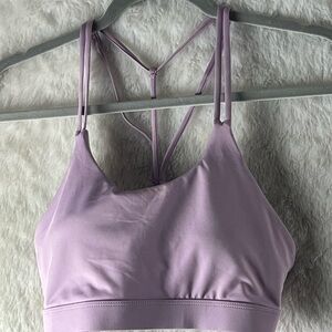 SHEIN Lilac Double Strap Sports Bra